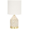 Nicolai Bottle Table Lamp - 20 Inch Height - TBL3010 - White/Gold - Safavieh - 2 of 4