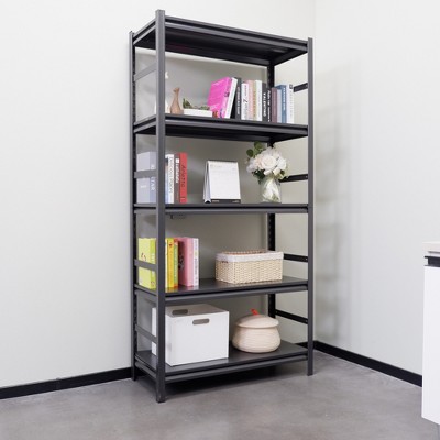 ROOMTEC 5-Tier Adjustable Metal Storage Shelving, Heavy Duty Shelves Unit, Storage Rack Standing Shelf (72"H x 35.4"W x 15.7"D)