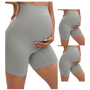 INSPIRE CHIC 3 Packs Women's Maternity High Waist Thigh Slimmers for Under Dresses Comfort Soft Pregnancy Shapewear - 1 of 4