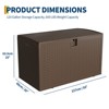 120 Gallon Outdoor Storage Box, Waterproof Deck Box, Lockable Storage Bin, Suitable for Patio Furniture, Pool Accessories, Gardening Tool - 2 of 4
