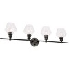 Elegant Lighting Gene 4 light Black and Clear glass Wall sconce - 4 of 4