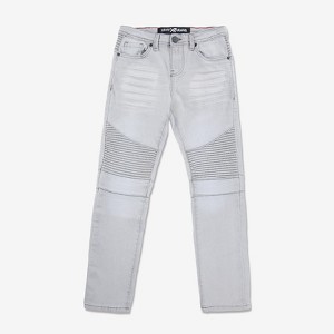 X RAY Boys'Stretch Moto Denim Jeans -Kids Jeans in GREY Size 20 - 1 of 4