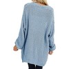 Imily Bela Womens Cardigan Solid Color Long Sleeve Open Front Chunky Knit Sweater Outwear - 4 of 4