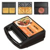 Heynemo 3 in 1 Sandwich Maker, Electric Waffle Maker with Removable Non-stick Plates, 800W Panini Press Grill with Glass Top, Cool Touch Handle,Black - 2 of 4