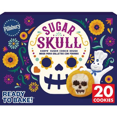 Pillsbury Sugar Skull Shape Cookies Dough - 9.1oz/20ct