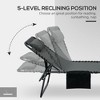 Maggift Patio Chaise Lounges, Portable Foldable Lounge Chair, Adjustable Angle Multifunctional Patio Lounge Chair, Gray, 74.4"*14.2"*26.8" - 3 of 4