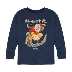 Boys' - Avatar: The Last Airbender - Aang Wind Long Sleeve Graphic T-Shirt - 1 of 4