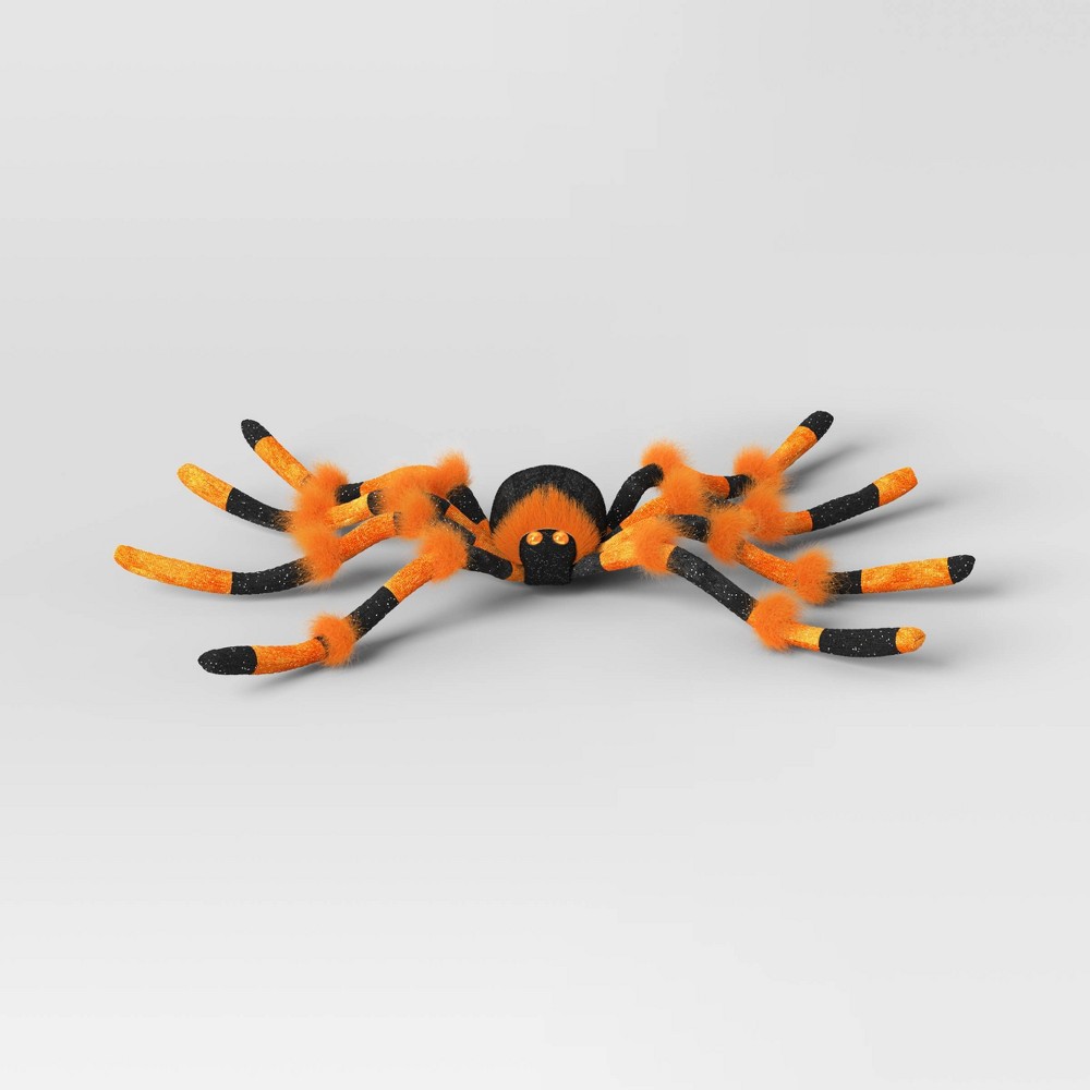 20" Plush Spider Halloween Decorative Prop Orange - Hyde and EEK! Boutique™
