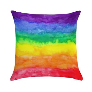 Rainbow Pillow Covers 18x18 Decorative Throw Pillows Soft Square Cushion Covers for Couch Sofa Bedroom - 1 of 1