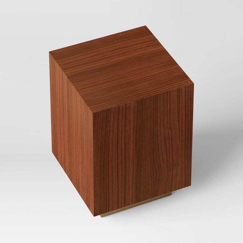 Wood and Metal Plinth Accent Table - Threshold&#8482;, 5 of 10