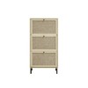 RISOKEYS Rattan Free Standing Shoe Cabinet with 3 Flip Drawers,Shoe Rack Storage Cabinet for Heels,Boots,Slippers,Entrance Hallway Entryway. - 4 of 4