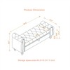 Storage Bench With Arms, 64.5" Wood Upholstered Bench With Storage And Seating, Farmhouse End Of Bed Bench, Storage Ottoman Bench For Bedroom - 4 of 4