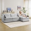 HYLEORY U-Shaped Sectional Sofa , Indoor Furniture Convertible Modular Corduroy Sectional Sofa Set with 2 Ottomans for Living Room - 2 of 4