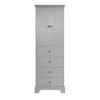 Akoasm MDF Bathroom Storage Cabinet With Doors£¬Drawers And Adjustable Shelves-Grey - 4 of 4