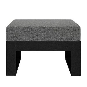 WestinTrends Montara Outdoor HDPE Patio Ottoman with Waterproof Olefin Cushions - 1 of 4