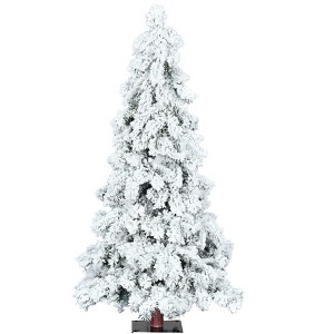 Vickerman Flocked Spruce Alpine Artificial Christmas Tree - 1 of 4