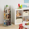 Infans Kids Rotating Bookshelf 4 Tier Tree Shape Revolving Bookcase 360° Display Rack - 4 of 4
