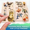 QUOKKA Wooden Puzzles Set for Toddlers 1 2 3 – 4 Set Pegged Puzzles for Kids Ages 2-4 - 3 of 4