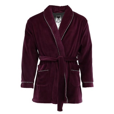 Ascentix Men's Velour Smoking Jacket With Satin Lining, Small / Medium ...