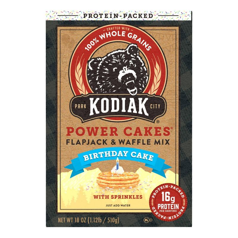 Kodiak Protein-Packed Flapjack &#38; Waffle Mix Birthday Cake - 18oz, 1 of 11