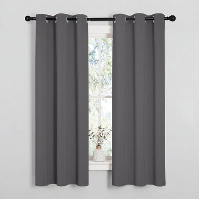 NICETOWN Grommet Top Blackout Curtains, Thermal Insulated Noise Reducing Window Drapes (Set of 2)