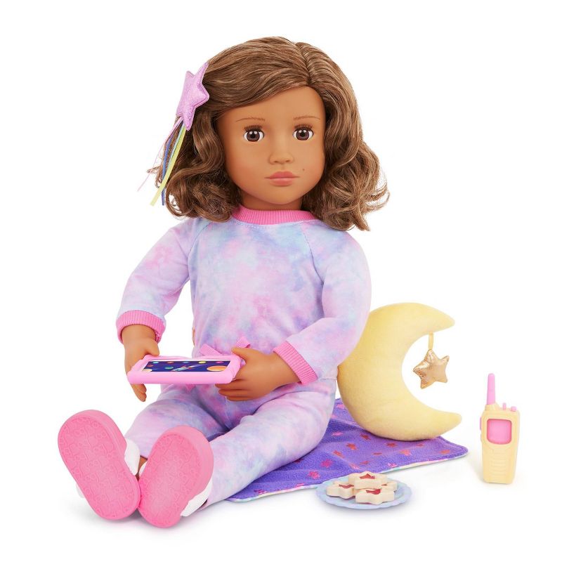 Our Generation Luna Posable 18&#34; Slumber Party Doll &#38; Storybook Set, 4 of 9