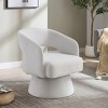 Modern Swivel Accent Chair with Deep Seat,Upholstered Swivel Recliners Couch,Velvet Armchair for Small Living Room or Apartment-Maison Boucle - 3 of 4