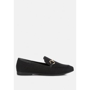 Neoma Horsebit Detail Flat Canvas Loafers Women - 1 of 4