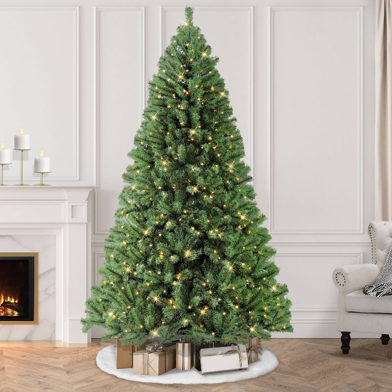 6.5ft Puleo Pre-Lit Northern Fir Artificial Christmas Tree Clear Lights, 2 of 4