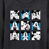Women's - Disney - Mickey Grid Lightweight French Terry Wide Neck Long Sleeve Shirt - 2 of 4