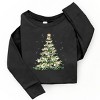 Watercolor Christmas Tree Sparkle - Toddler Long Sleeve Graphic Tee and Youth Long Sleeve Graphic T-Shirt - 2 of 4