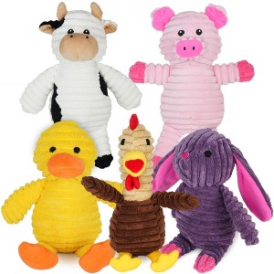 Prime Pets Dog Toys, Plush Dog Squeaky Toys, 5 Pack Stuffed Cute Dog Gift Toys for Large Dogs, Puppy - 1 of 4