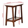 Narrow Side Table With Storage Shelf, Rustic Side Table, Slim Nightstand & Bedside Table For Small Spaces Living Room Bedroom Farmhouse, Easy Assembly - 3 of 4