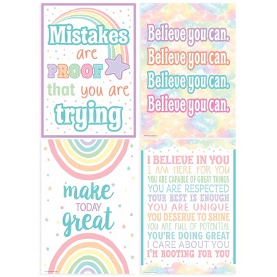 Teacher Created Resources® Pastel Pop Positive Posters, Set of 4