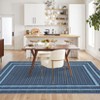 Area Rugs for Living Room Bedroom Farmhouse Bordered Braided Print Rug Geometric Soft Low Pile Non-Slip Area Rug - 3 of 4