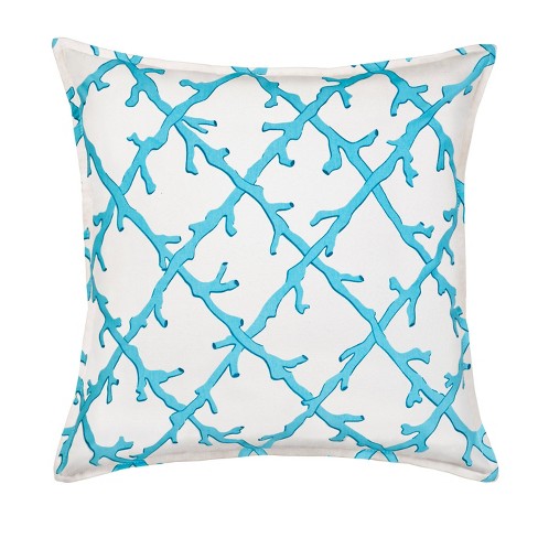 Kensington Garden 20"x20" Oversize Lattice Cotton Canvas Square Throw Pillow  - image 1 of 3