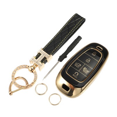 Unique Bargains 5-Button Key Fob Cover Kit Compatible for Sonata Tucson 2020-2022