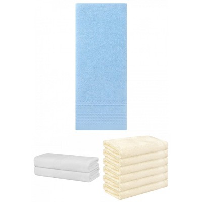REGALWOVEN Striped Soft Absorbent Bathroom Cotton Towel Set 3 Pcs