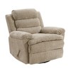 Microfiber Swivel Glider Recliner Chair with Plush Comfort and Removable Seat Back - 3 of 4
