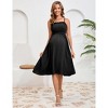 Maternity Summer Dress Sleeveless Smocked Square Neck Adjustable Spaghetti Strap Midi Dress Photoshoot - 2 of 4