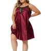 Agnes Orinda Women's Plus Size Lace Spaghetti Lounge Nightgowns - 2 of 4
