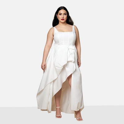Rebdolls Women's Magnolia Corset Hi Lo Maxi A Line Dress