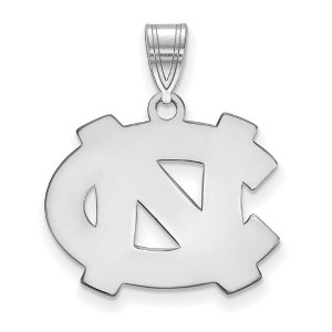 Black Bow Jewelry 14k White Gold North Carolina Tar Heels NCAA Medium Pendant - 1 of 3