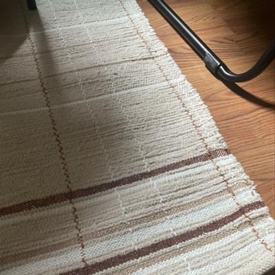 Bath Rug Bold Stripes Tonal Cream - Hearth & Hand™ with Magnolia