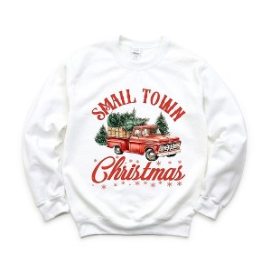 Simply Sage Market Women's Graphic Sweatshirt Small Town Christmas Truck - 1 of 4
