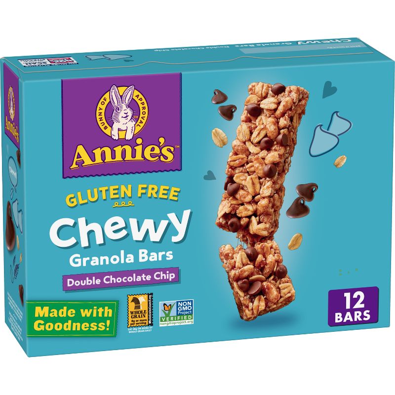 Annie&#39;s Organic Gluten Free Double Chocolate Chip Granola Bars Value Pack - 11.7oz, 1 of 14