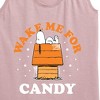 Women's - Peanuts - Wake Me For Candy Graphic Racerback Tank - 2 of 4