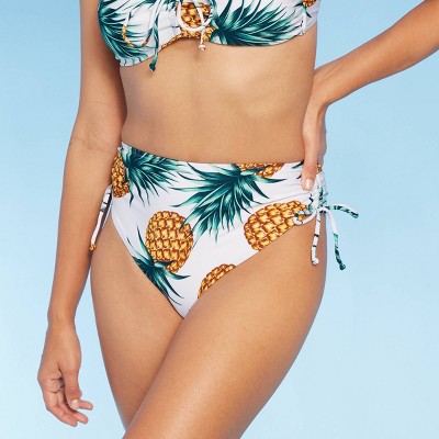 high rise side tie bikini bottom