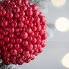 TopComfy Decorative Object Red Berry Ball Ornaments Set of 3 for Holiday Party Decorations, Red, 6.5"*6.5"*6.5" - 3 of 4