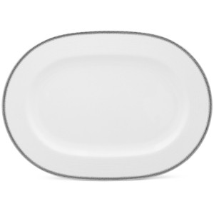 Noritake Whiteridge Platinum Large Oval Serving Platter - 1 of 3